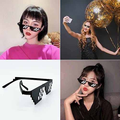 Pcs Thug Life Glasses Pixel Sunglasses for Party, Deal with it