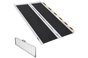 BEJONI Portable Wheelchair Ramp 4FT, Folding Non-Slip Aluminum Handicap Ramp, Door Threshold Wheel Chair Ramps for Home Steps, Scooter, Doorways, Entry Use, Curbs, Stairs