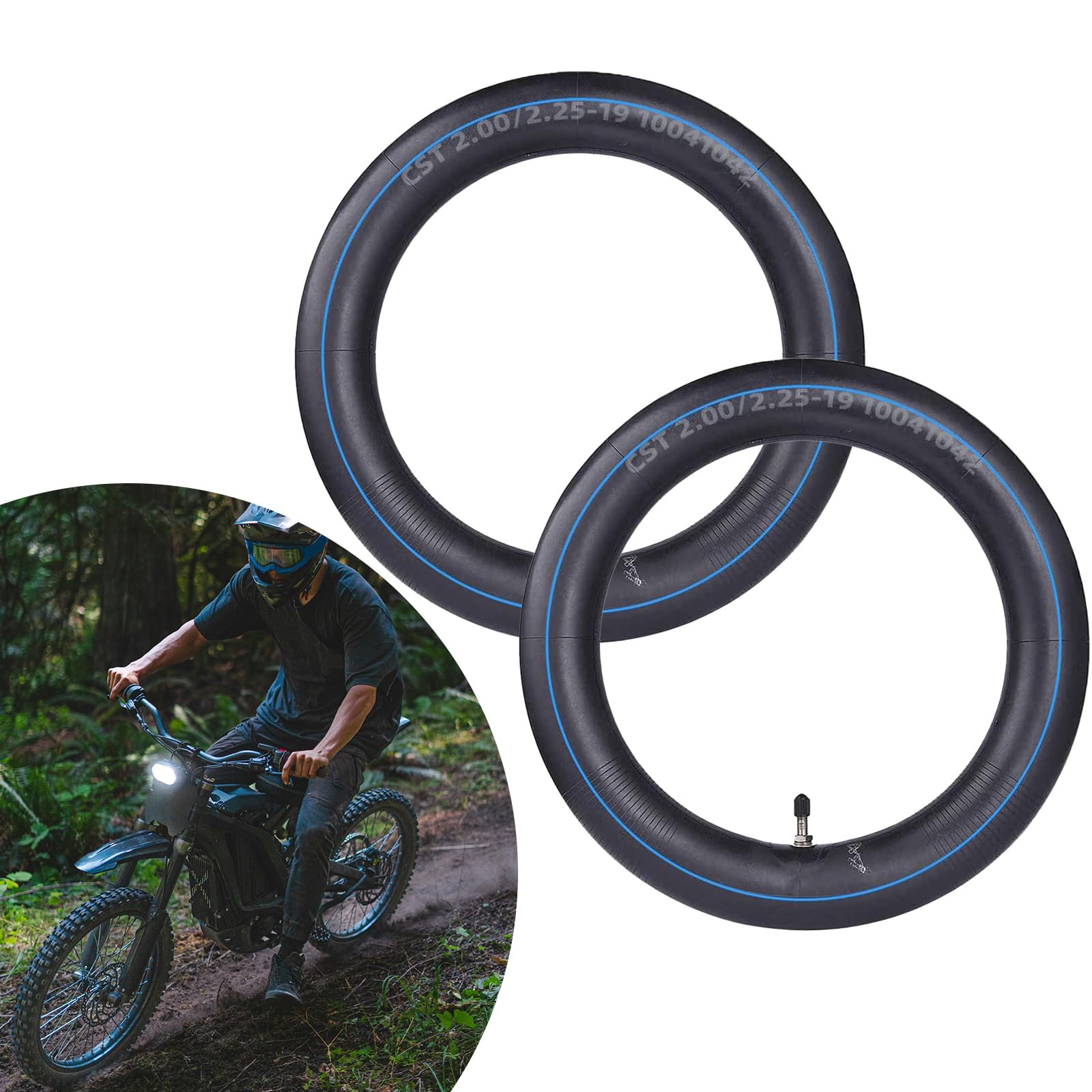 IUVWISN 2Pcs Surron Inner Tubes Motorcycle Wheel Inner Tube 2.00/2.25-19 Dirt Bike Inner Tube 19 Inch Replacement Tube for Sur Ron Electric Dirt Bike S/X Segaway X260/X160