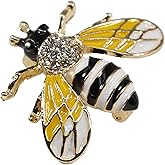 Honey Bee Brooches for Women - Insect Themes with Gold Tone Brooch Pins - Fashion Mother of Pearl Brooch Pin - Great for Wife,Sisters,Friends,Daily Wear or Dating