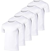 Real Essentials 5 Pack Men’s Active Quick Dry Mesh Crew Neck T Shirts | Athletic Short Sleeve Tee (Available in Big & Tall)