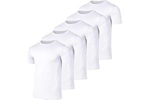 Real Essentials 5 Pack Men’s Active Quick Dry Mesh Crew Neck T Shirts | Athletic Short Sleeve Tee (Available in Big & Tall)