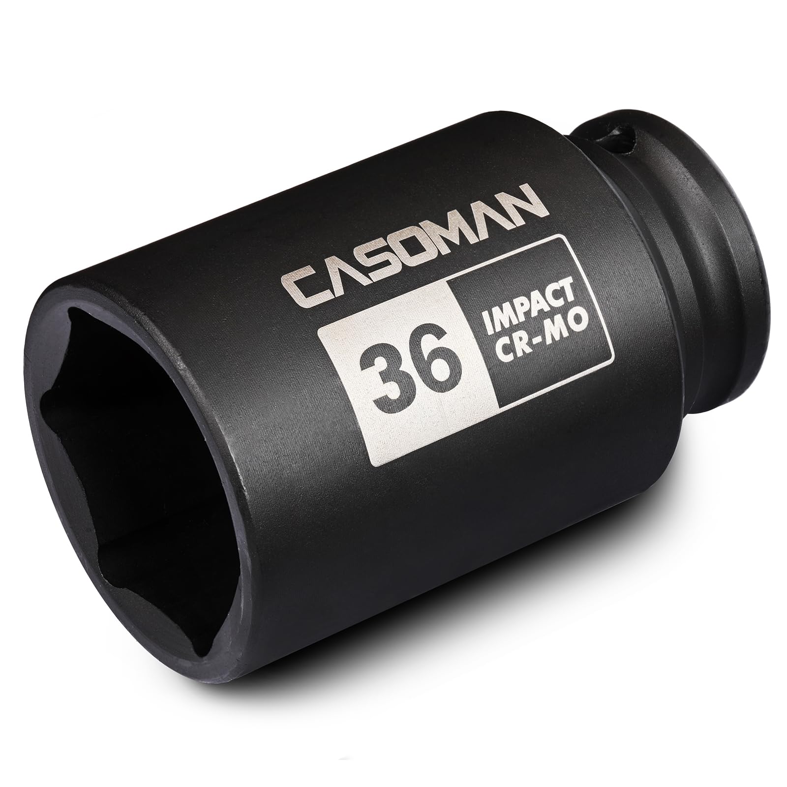 Photo 1 of CASOMAN 1/2" Drive x 36 mm Deep 6 PT Impact Socket, CR-MO, 1/2-inch Drive 6 Point Axle Nut Socket for Easy Removal of Axle Shaft Nuts (36MM)