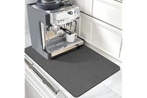 12"x 16" Dish Drying Mat, Hide Stain, Super Absorbent & Cuttable Coffee Mat, Hide Stain Dish Mat for Kitchen Counter