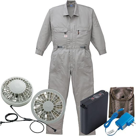 Amazon 空調服 空調つなぎ ファン バッテリーセット Ab 90 L 作業服 通販