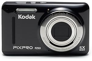 KODAK PIXPRO FZ53 Zoom Digital Camera - Compact Point and Shoot Photography - 5X Optical Zoom - Perfect for Travel and Beginners Bundle with 32GB SDXC Memory Card, and Camera Case (3 Items)