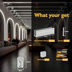 HRGXYUN 110V LED Neon Rope Light,Dimmable 16.4ft