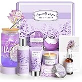 Gifts for Women, Lavender Gift Baskets, Birthday Gifts for Women, Bath and Body Relaxing Spa Gifts Self Care Gifts Care Package Home Spa Bath Gifts for Mom Sister Wife Female Friends Coworker Employee