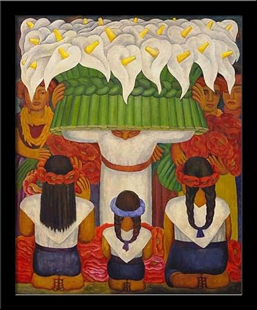 Tallenge Diego Rivera Flower Festival Feast Of Santa Anita Medium Framed Canvas Canvas X 24 Inches Multicolour Amazon In Electronics