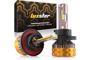 LUXSTER Ultra H13 9008 LED Bulbs, 50000LM Super Bright, Dual Beam, Triple Copper Pipes Cooling Tech(Unique), Punisher Pro Upgrade, Foglight, 6000K Pure White, Pack of 2