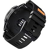 Bandletic Compatible with Garmin Fenix 5X Watch Band - Tactical Military Nylon Strap Quick Fit 26mm Band for Fenix 8 51mm/7X/7X Pro/6X/6X Pro/5X Plus/3/3 HR/Instinct 3 50mm/2X/Tactix/Enduro/Descent