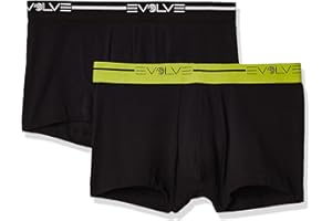 Evolve mens Cotton Stretch No Show Trunk Underwear Multipack