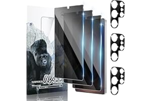 [3+3 Pack] for Samsung Galaxy S26 Ultra [Anti-Spy ] Privacy Tempered Glass Screen Protector 3 Pack+ 3 Pack Tempered Glass Cam
