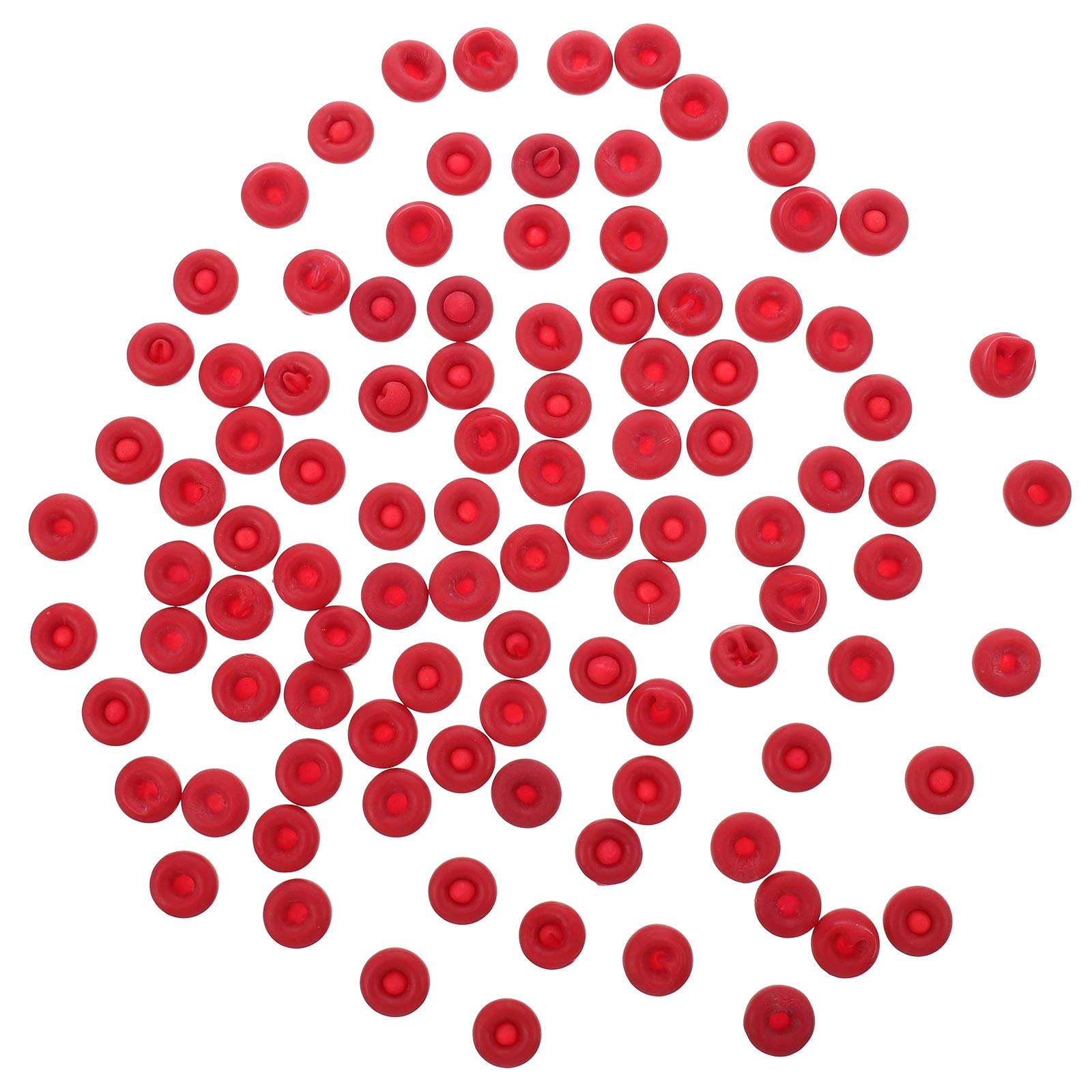 VILLCASE 100Pcs Caulk Cap Red Caulk Saving Cap Sealer Saver Open ing Tube for Sealing and Preserving