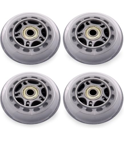 Rollerblade - Set Di 4 Ruote Apex 76mm 80A, Per Pattini In Linea, Nere - 2