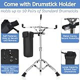YOUEON Snare Drum Stand with Stick Holder, Double Braced Tripod 10-14 in view 5