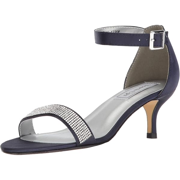 Circus NY Women's Slade Sandal - Ruffled Strap Slide Sandal With Midi Heel, Comfortable & Stylish