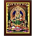 zig zag Maa Annapurna Devi / Mata Photo Frame For wall / room Size Medium ( 9.5 x 13.5 inches, Acrylic Glass) Brown, Rectangular
