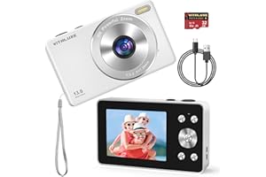 VITALUXE Digital Camera, 4K FHD Vintage Camera for Kids, Real 13MP 16x Zoom Autofocus, 2.83'' LCD Screen, Long Lasting, Compact Small Cameras with 32G Card, Best Gift for Kids, Teens, Girl, Boy and Beginngers