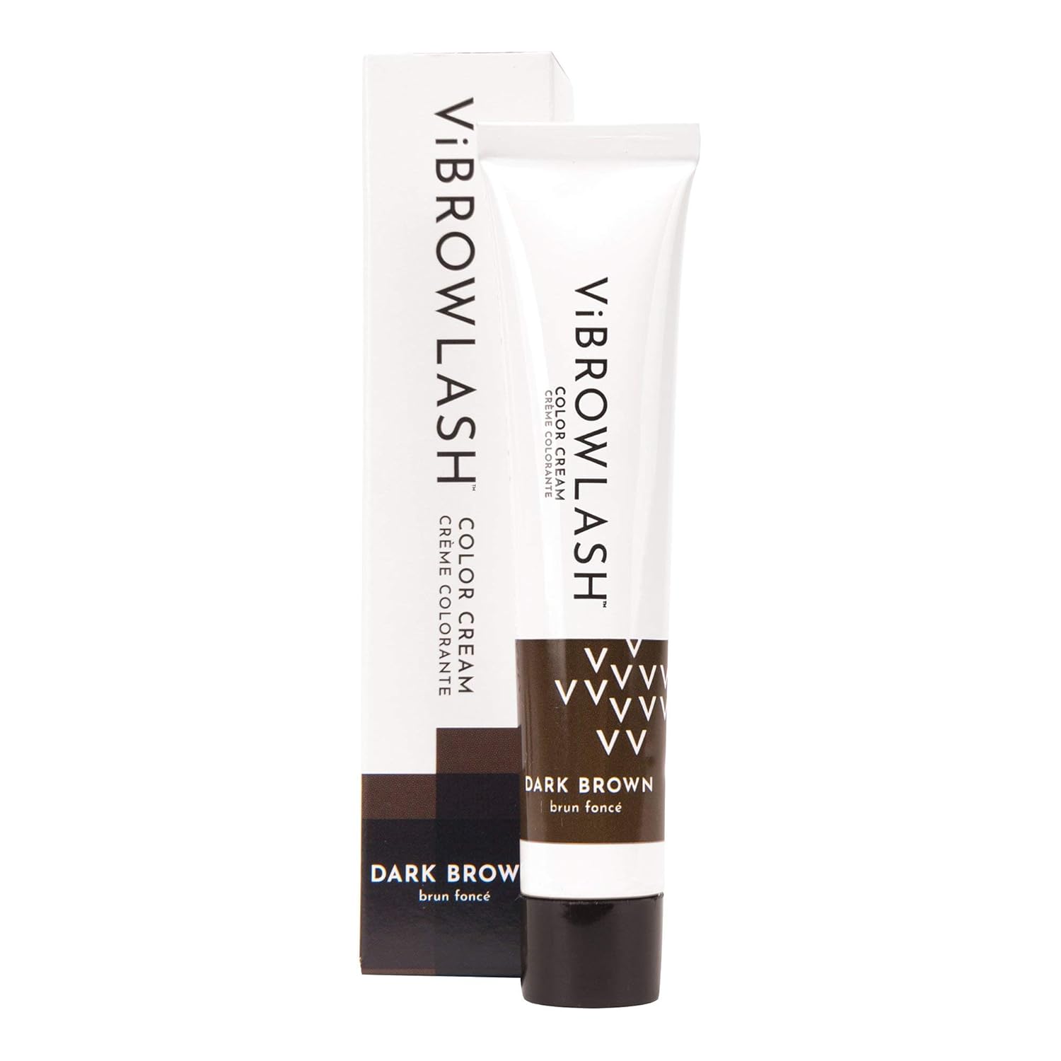 ViBrowLash Lash & Brow Tinting Cream, Dark Brown | Gentle, Ammonia-Free Formula | Made for Professionals | 0.67 Fluid Ounces