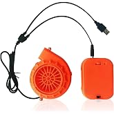 ACGarden Mini Fan for Dinosaur Costume or Head or Other Inflatable Game Costume Set, Orange