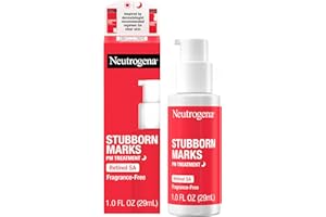 Neutrogena Retinol SA, Stubborn Marks PM Treatment, Face-Exfoliating Treatment to Help Reverse the Look of Post-Acne Marks & Uneven Skin Tone, Non-Comedogenic, PM Treatment, unscented, 1.0 Fl Oz