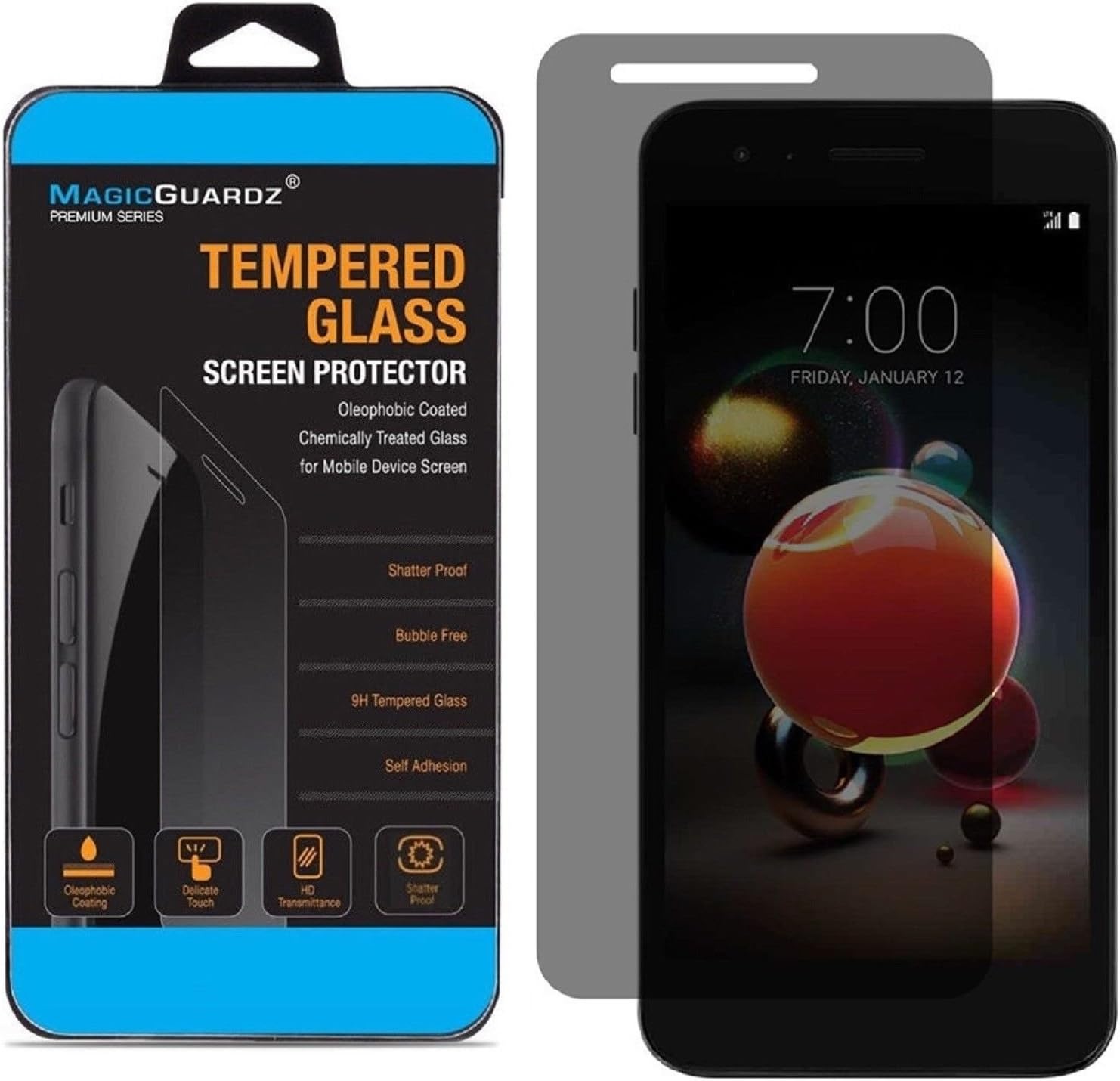 Best lg aristo 2 privacy tempered glass screen protector