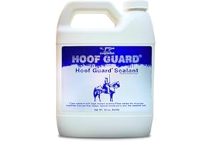 LIVINGSTON TECH, INC. Fiber- Fortified Hoof Guard Sealant 32oz – Pro-Grade Formula Hoof Protector with Aramid for Stronger Hooves – Helps Fill Cracks & Lock in Moisture - Shields Against Thrush, UV Damage & Brittleness