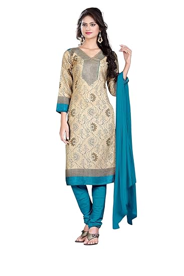 Uniform Sarees Blue Poly Cotton Uniform Salwar Kameez (Blue_Unstitched_D.No-136/2019)