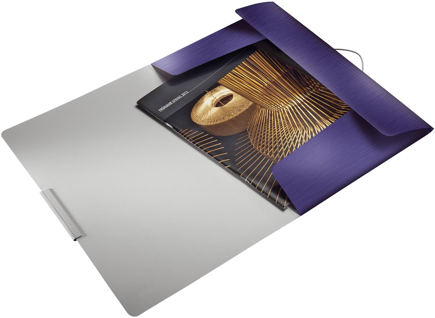 Leitz 3-Flap Folder, Holds up to 150 A4 Sheets, Elastic Closure, Flexible Plastic, Titan Blue, Style Range, 39770069