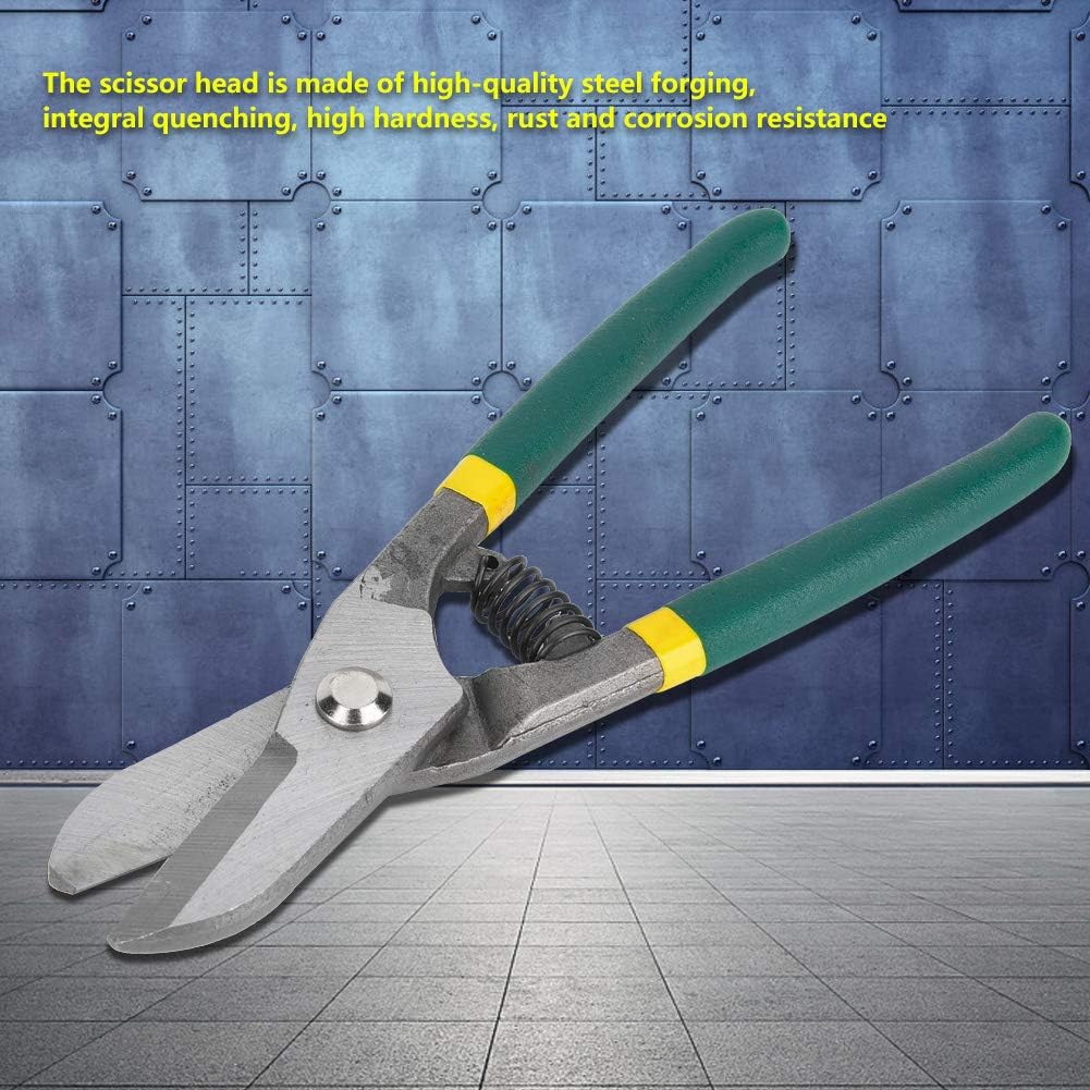 Hyuduo 12 Inch Heavy Duty Tin Snips for Sheet Metal Cutting Straight Cut Metal Scissors for Aluminum Steel, Leather & Cardboard - Image 3