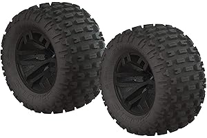 ARRMA 1/10 dBoots Fortress MT 2.2/3.0 Pre-Mounted Tires, 14mm Hex, Black (2), ARAC9632