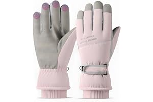 DONBAO Winter Women Ski Gloves, Waterproof Touch Screen Snow Gloves, Warm Windproof Snowboard for Skiing Hiking Cycling