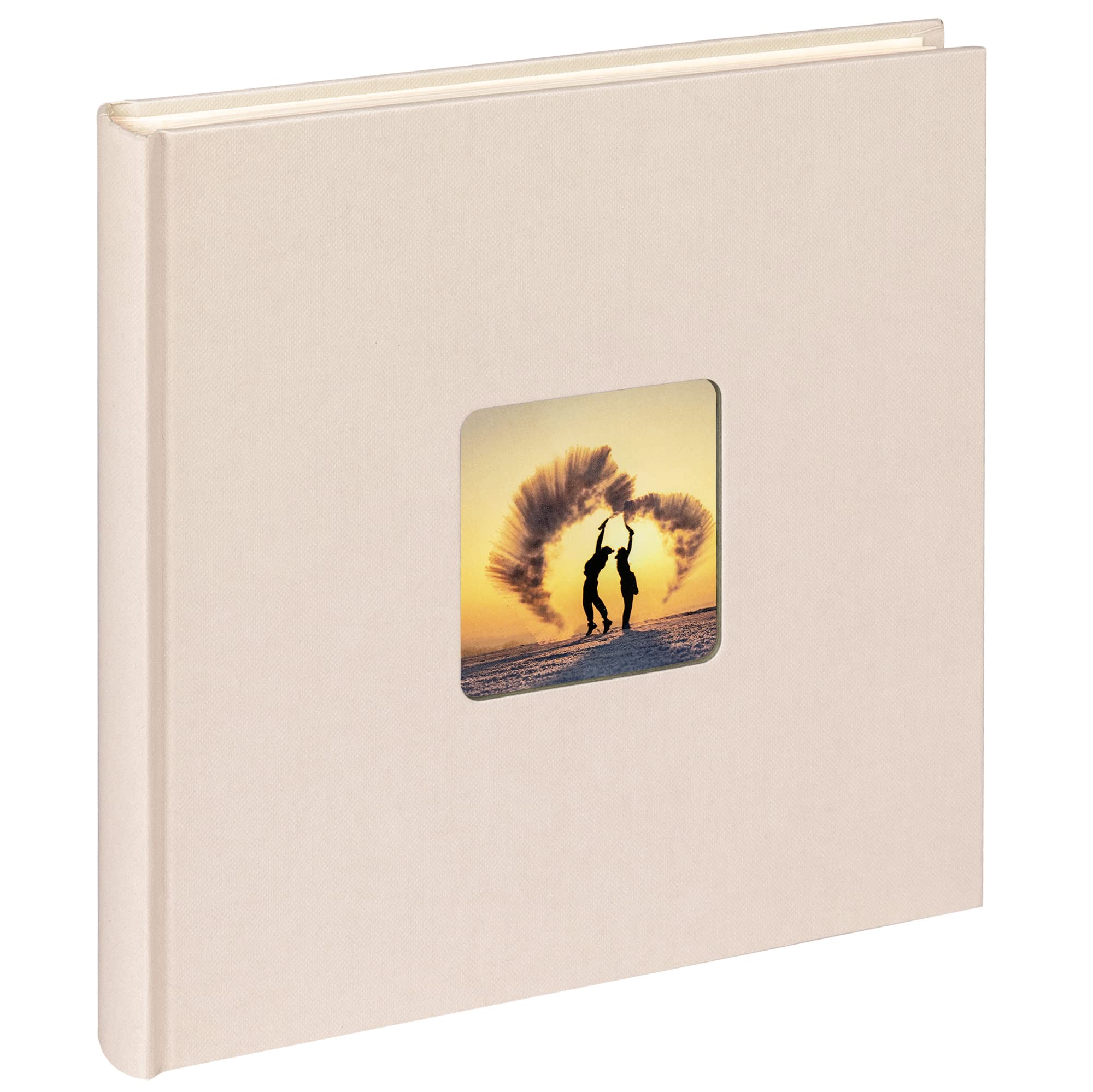 walther design Fun FA-205-W Photo Album with Cover Cut-Out, 26 x 25 cm, Chamois