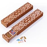 Wooden 7 Day Pill Organizer, Daily Once-a-Day Pill Box, Portable Travel Pill Case with Medium Compartments, Arthritis Friendly for Weekly Medication &amp; Vitamin Tracking (Sapele, STD)