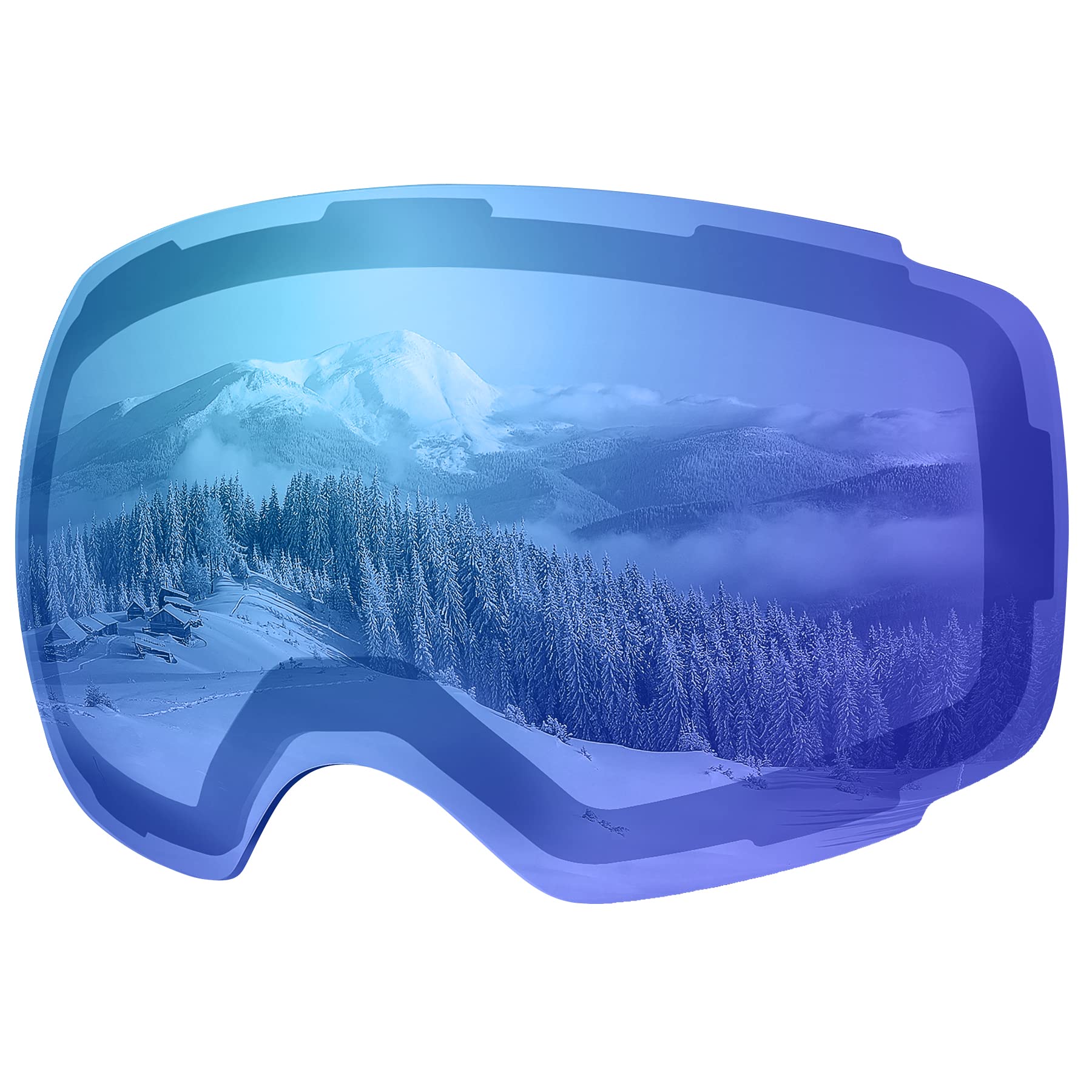 OutdoorMaster Ski Goggles PRO Replacement Lens -(VLT 38% Blue Lens with Free Carrying Pouch)