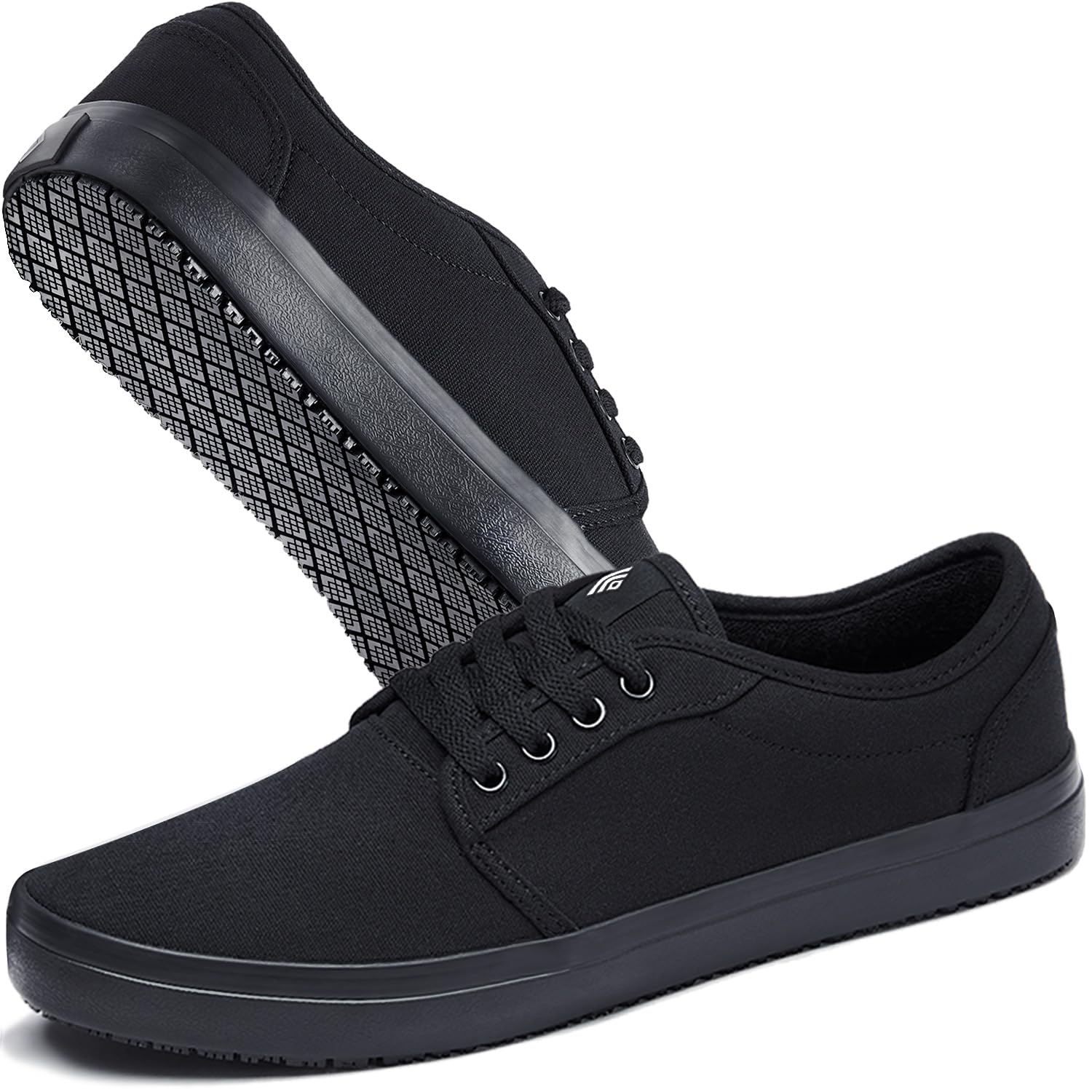 Photo 1 of Convole Non-Slip Work Shoes, Unisex Water-Resistant Food Service Sneakers for Restaurant Server, Comfortable Black Casual Water & Oil Slip-Resistant Culinary Chef Kitchen Cook Shoes for Men & Women 10.5