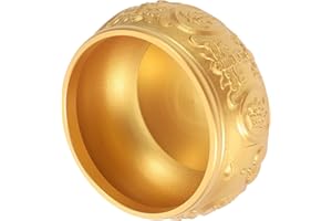 Generic Copper Treasure Basin Feng Shui Money Bowl with Double Fish Design Brass Home Office Decor