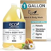 Terra Pure 1-Shoppe Eco Botanics Natural Hand and Body Wash with Raw Honey & White Tea | Gallon Jug Bulk Toiletries for Airbnb, Vacation Rentals, and Home Bathroom | Refill For Soap Dispensers