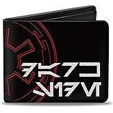 Wallet Bifold PU Star Wars Aurebesh Dark Side Galactic Empire Insignia