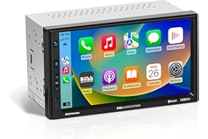 BOSS Audio Systems BVCP9700A Car Stereo - Apple CarPlay, Android Auto, Double Din, 7 Inch Touchscreen, Bluetooth, No CD DVD Player, AM/FM Radio Receiver