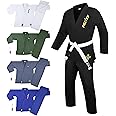 POZTEV Brazilian Jiu Jitsu Gi for Men & Women BJJ Gi Grappling Kimonos Preshrunk Lightweight Fabric Martial Arts Uniform