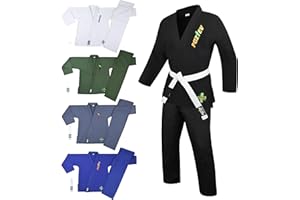 POZTEV Brazilian Jiu Jitsu Gi for Men & Women BJJ Gi Grappling Kimonos Preshrunk Lightweight Fabric Martial Arts Uniform