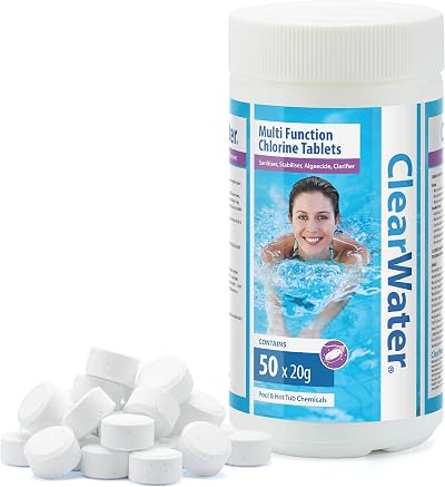 Clearwater 1 kg Multifunction Chlorine Tablets 4-in-1 Dispenser 50x20g