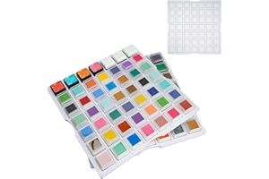 Sanfurney 98 Grids Ink Pad Cube Caddy Mini Size Stamp Pad Storage Tray Ink Pad Organizer Holder, Stackable, Set of 2 Pack