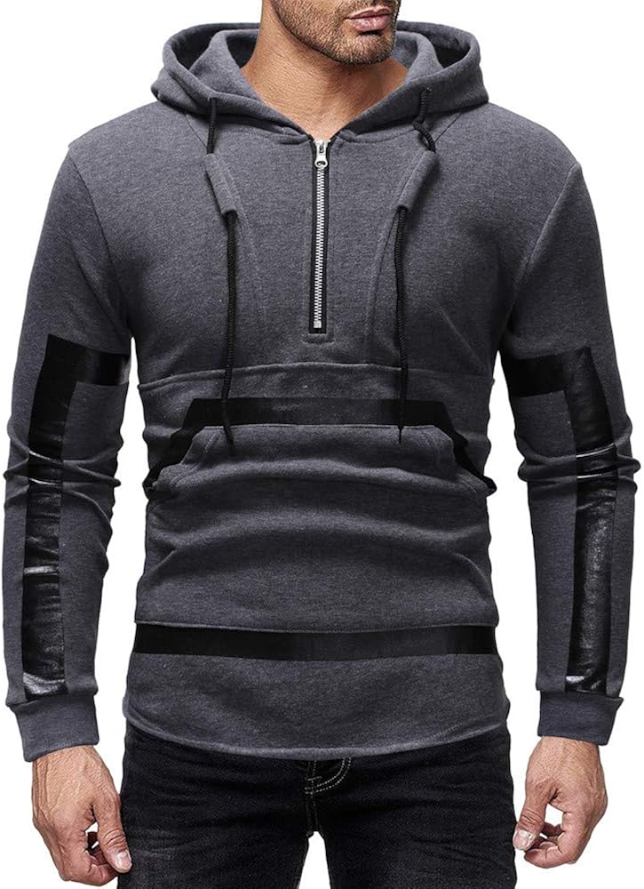 slanted zipper hoodie