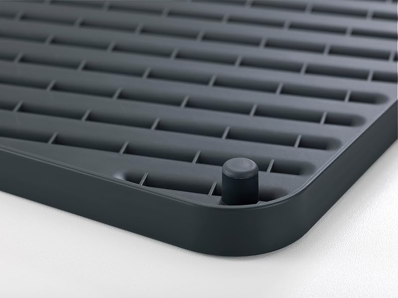 Égouttoir de vidange en plastique réglable et pliable, égouttoir avec bac d'égouttement, gris