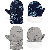 Sarfel 2 Pairs Toddler Gloves Waterproof Toddler Winter Mittens for Kids Snow Gloves Warm Baby Winter Mittens for Boys Girls