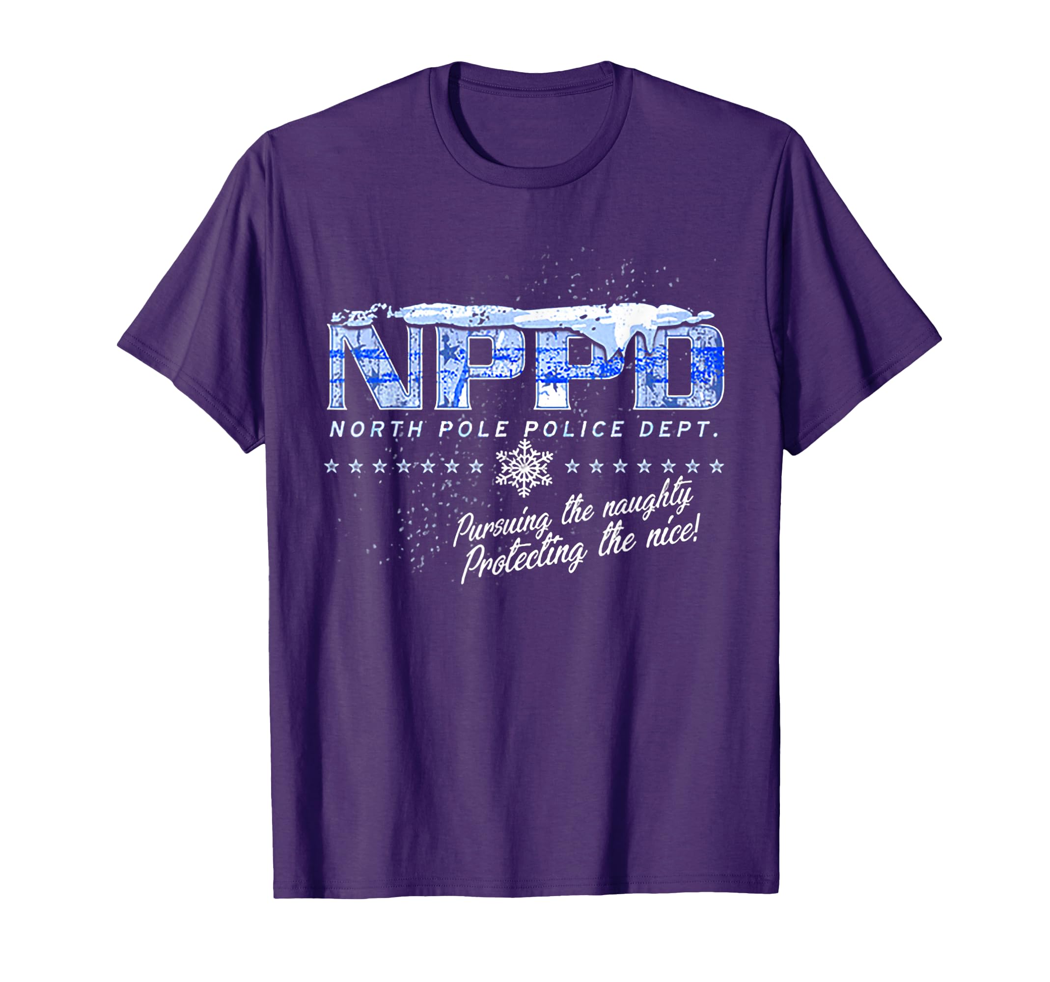 Photo 1 of **NAVY BLUE, NOT PURPLE** NPPD North Pole Police Department T-Shirt - Size 4XL