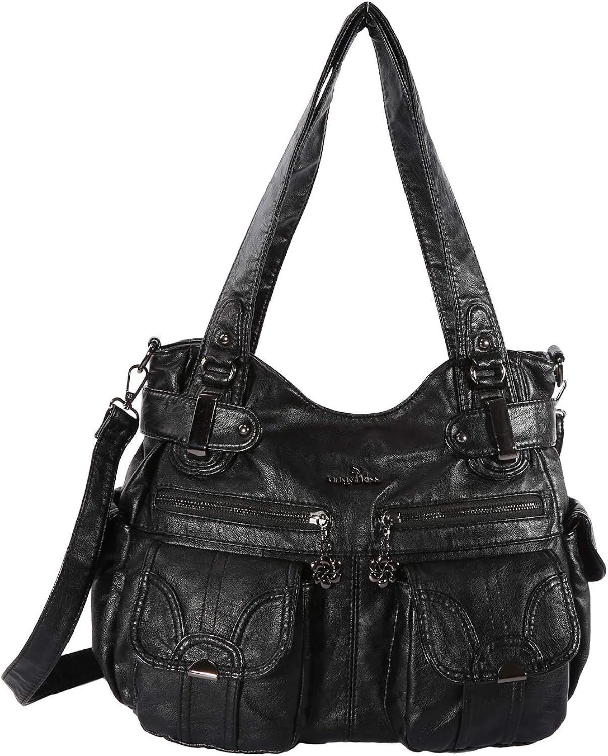 Fashion Soft Leather Multi Pockets Ladies Handbags With Compartments Fashion Soft Leather Multi Pockets Ladies Handbags With Compartments